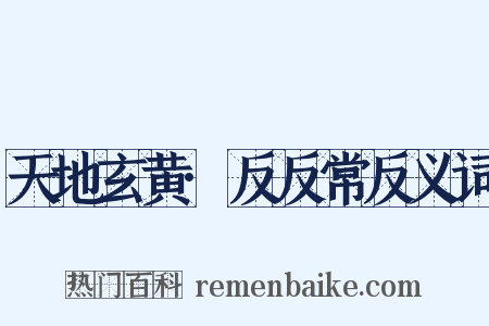 天地玄黄·反反常反义词是什么意思的图片